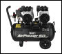 Sealey SAC5001S 50L Low Noise Oil Free Direct Drive Air Compressor 2 x 2hp
