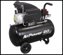 Sealey SAC5020APK 50L Direct Drive Air Compressor 2hp with 4pc Air Accessory Kit