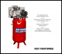 Sealey SACV52775B 270L Vertical Belt Drive Air Compressor with Cast Cylinders 7.5hp 3ph 2-Stage