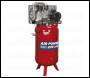 Sealey SACV52775B Air Compressor 270L Vertical Belt Drive 7.5hp 3ph 2-Stage with Cast Cylinders