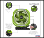 Sealey SCF8WL 4-Speed Portable Clip Fan with Worklight 8 inch 