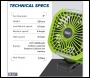 Sealey SCF8WL 4-Speed Portable Clip Fan with Worklight 8 inch 