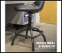 Sealey SCR01B Premier Industrial Pneumatic Workshop Stool with Adjustable Height Swivel Seat & Back Rest - REFURBISHED - GRADE D