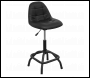 Sealey SCR01B Premier Industrial Pneumatic Workshop Stool with Adjustable Height Swivel Seat & Back Rest