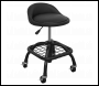 Sealey SCR02B Premier Industrial Pneumatic Creeper Stool with Adjustable Height Swivel Seat & Back Rest