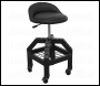 Sealey SCR03B Premier Industrial Pneumatic Creeper Stool with Adjustable Height Swivel Seat & Back Rest