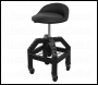 Sealey SCR03B Premier Industrial Pneumatic Creeper Stool with Adjustable Height Swivel Seat & Back Rest