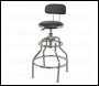 Sealey SCR14 Pneumatic Workshop Stool with Adjustable Height Swivel Seat & Back Rest