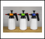Sealey SCSGCOMBO Premium Pressure Solvent Sprayers & Colour-Coded Caps Combo 1L