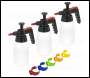 Sealey SCSGCOMBO Premium Pressure Solvent Sprayers & Colour-Coded Caps Combo 1L
