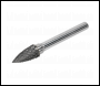 Sealey SDB03 Tungsten Carbide Rotary Burr Arc Pointed Nose 10mm
