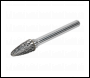 Sealey SDB05 Tungsten Carbide Rotary Burr Arc Round Nose 10mm