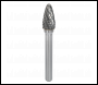 Sealey SDB05 Tungsten Carbide Rotary Burr Arc Round Nose 10mm