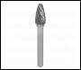 Sealey SDB05 Arc Round Nose Tungsten Carbide Rotary Burr 10mm