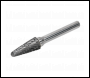 Sealey SDB06 Tungsten Carbide Rotary Burr Conical Ball Nose 10mm