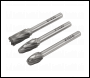 Sealey SDBCK3 Tungsten Carbide Rotary Burr Set 3pc Ripper/Coarse