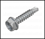 Sealey SDHX4219 Self-Drilling Screw 4.2 x 19mm Hex Head Zinc Pack of 100