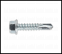 Sealey SDHX5525 Self-Drilling Screw 5.5 x 25mm Hex Head Zinc Pack of 100