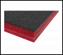 Sealey SF50R Easy Peel Shadow Foam® 1200 x 550 x 50mm - Red/Black