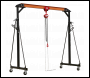 Sealey SG1000KIT Portable Lifting Adjustable Gantry Crane 1 Tonne & Hoist Combo