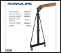 Sealey SG2000W Portable Lifting Adjustable Gantry Frame 2 Tonne