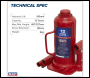 Sealey SJ12 Bottle Jack 12 Tonne