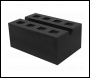 Sealey SJBEX.A03 Slotted Rubber Support Block for Viking Jacking Beams 80mm