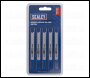 Sealey SJBT118A Jigsaw Blade Metal 92mm 17-24tpi - Pack of 5