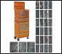 Sealey SPTOCOMBO1 Tool Chest Combination 14 Drawer with Ball-Bearing Slides - Orange & 1179pc Tool Kit
