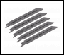 Sealey SRBR622HF Reciprocating Saw Blade for Wood & Plastics 150mm 10tpi - Pack of 5