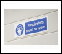 Sealey SS56V1 Worksafe® Respirators Must Be Worn Safety Sign - Self-Adhesive Vinyl