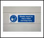 Sealey SS57P10 Mandatory Safety Sign - Masks Must Be Worn - Rigid Plastic - Pack of 10