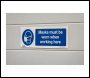 Sealey SS57P10 Worksafe® Masks Must Be Worn Safety Sign, Rigid Plastic - Pack of 10