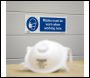 Sealey SS57P10 Mandatory Safety Sign - Masks Must Be Worn - Rigid Plastic - Pack of 10