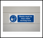 Sealey SS57P1 Mandatory Safety Sign - Masks Must Be Worn - Rigid Plastic