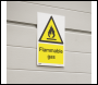 Sealey SS59V1 Worksafe® Flammable Gas Safety Sign - Self-Adhesive Vinyl