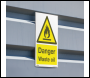 Sealey SS60V1 Worksafe® Danger Waste Oil Safety Sign - Self-Adhesive Vinyl