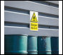 Sealey SS60V1 Worksafe® Danger Waste Oil Safety Sign - Self-Adhesive Vinyl