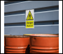Sealey SS60V1 Worksafe® Danger Waste Oil Safety Sign - Self-Adhesive Vinyl