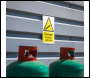 Sealey SS62P10 Worksafe® Danger Propane Cylinders Safety Sign, Rigid Plastic - Pack of 10