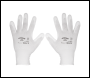 Sealey SSP50L/6 Worksafe® White Precision Grip Gloves, Large - Pack of 6 Pairs