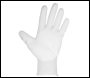 Sealey SSP50L/6 Worksafe® White Precision Grip Gloves, Large - Pack of 6 Pairs