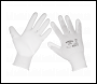 Sealey SSP50L/B120 Worksafe® White Precision Grip Gloves, Large - Box of 120 Pairs