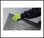 Sealey SSP54L Diamond Grip Extra-Thick Nitrile Powder-Free Gloves, Hi-Vis Green, Large - Pack of 50