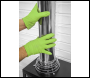 Sealey SSP54XL Diamond Grip Extra-Thick Nitrile Powder-Free Gloves, Hi-Vis Green, X-Large - Pack of 50