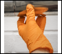 Sealey SSP56L Diamond Grip Extra-Thick Nitrile Powder-Free Gloves, Orange, Large - Pack of 50