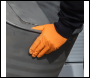 Sealey SSP56L Diamond Grip Extra-Thick Nitrile Powder-Free Gloves, Orange, Large - Pack of 50