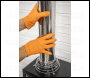 Sealey SSP56L Diamond Grip Extra-Thick Nitrile Powder-Free Gloves, Orange, Large - Pack of 50
