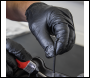 Sealey SSP57L Diamond Grip Extra-Thick Nitrile Powder-Free Gloves, Black, Large - Pack of 50