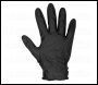 Sealey SSP57L Diamond Grip Extra-Thick Nitrile Powder-Free Gloves, Black, Large - Pack of 50